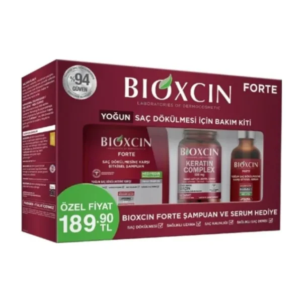 Bioxcin Forte Keratin Complex 500 MG 60 Tablet + Şampuan 300 ML + Serum 50 ML