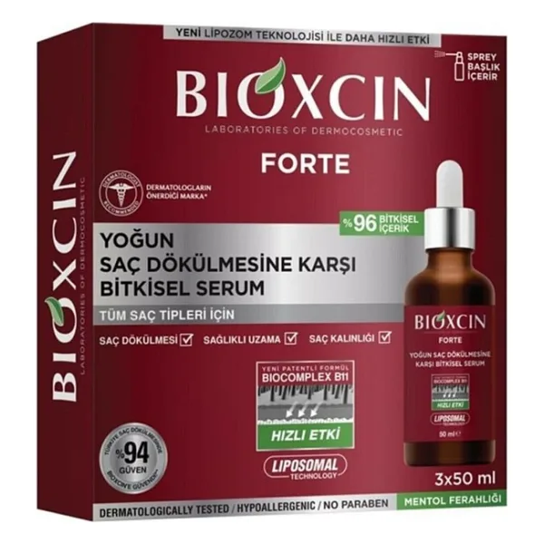 Bioxcin Forte Yoğun Saç Dökülmesine Karşı Bitkisel Saç Serumu 3'lü Set 50 Ml, NDİ-73-2