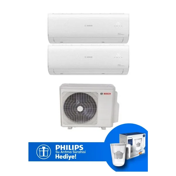 Bosch Multi Split İnverter Klima 18000 Btu 1 Dış + 2 İç Ünite 9+9 Btu (Su Arıtma Sürahisi Hediyeli)