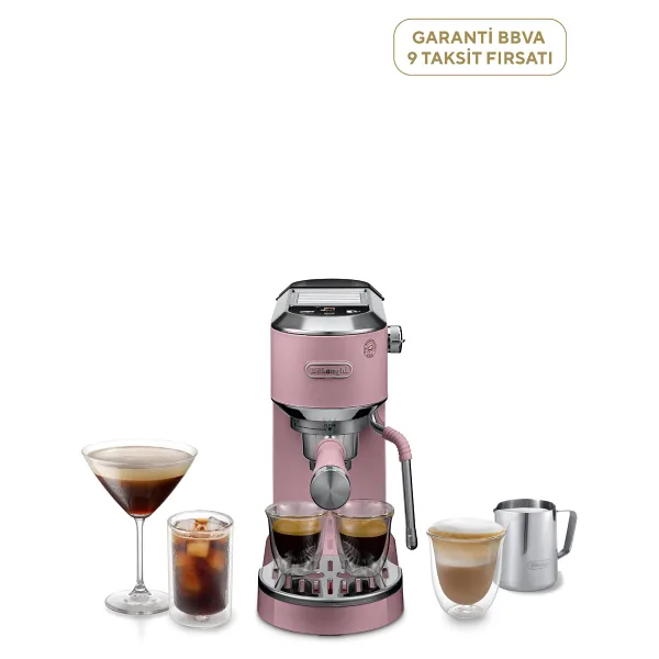 Delonghi Dedica Duo EC890.PK Pembe Manuel Espresso Makinesi