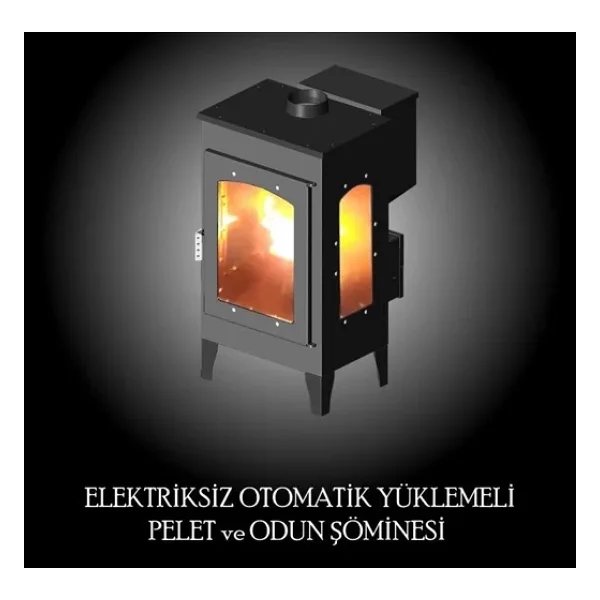 Dorello Odun Kömür Sobası Pelet Soba Multi Yakıtlı Şömine Pelet Sobası ,