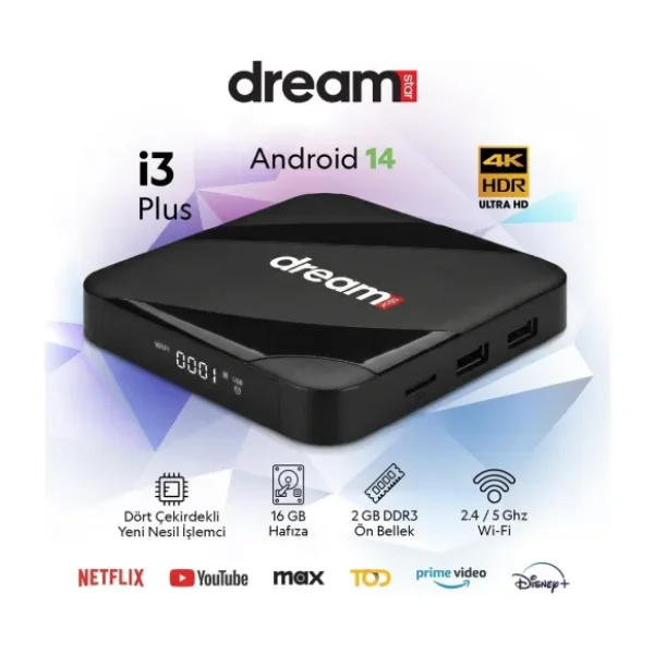 Dreamstar i3 Plus 16 GB 6K Android TV Box
