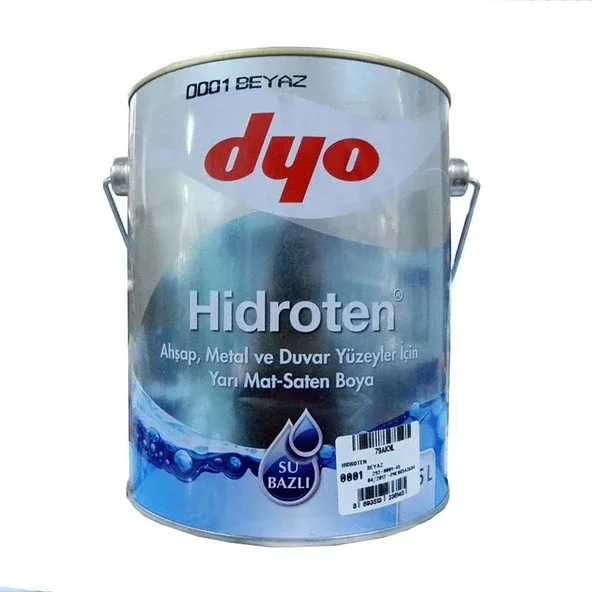 Dyo Hidroten Yarı Mat Sentetik 2.5 lt Ahşap Metal Boyası