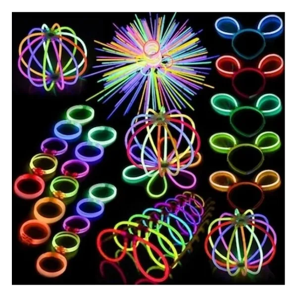 Fosforlu Neon Glow Stick Led Bileklik - Çubuk 100'lü Paket