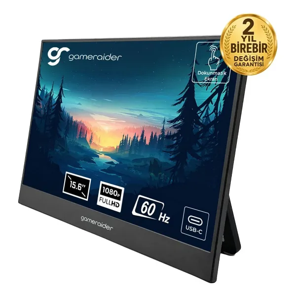 GameRaider P15 Touch 15.6" 20 ms Full HD IPS 60 Hz Dokunmatik Taşınabilir Monitör