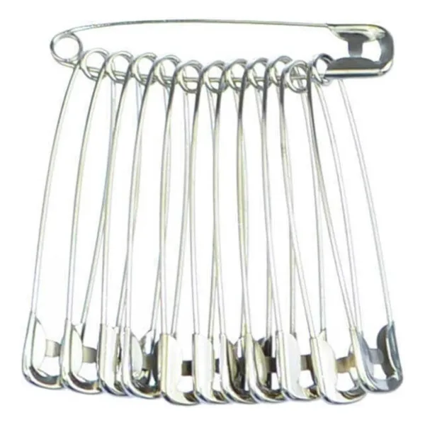 hagiki No 6 Çengelli İğne 6,5 cm 12 Adetli Çelik Çatal İğne (1 Set)