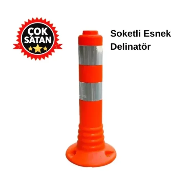 Hayat Trafik Esnek Delinatör 40 x 8 cm TPE - Soketli, Esnek Duba