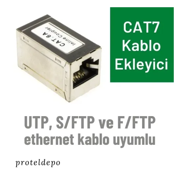 IRENIS CAT7 Ethernet Kablo Ekleyici, Birleştirici, Uzatıcı