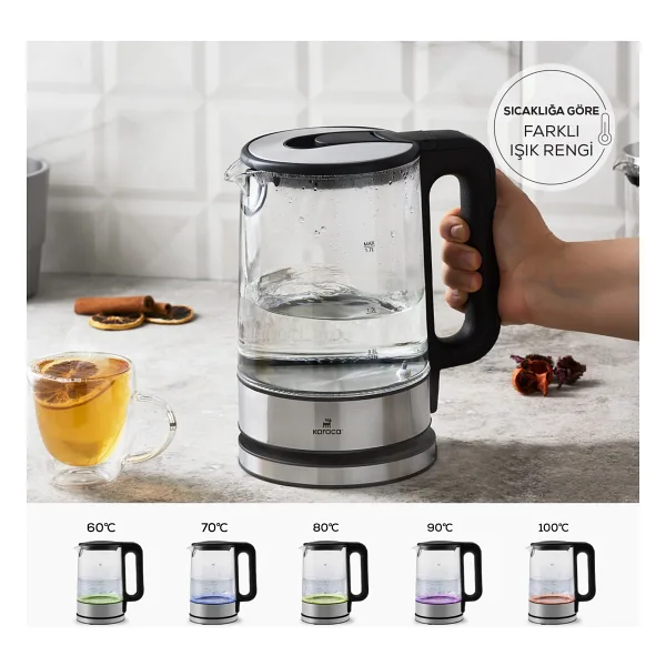 Karaca 2205 Led Işıklı 2200 W 1.7 lt Cam Kettle