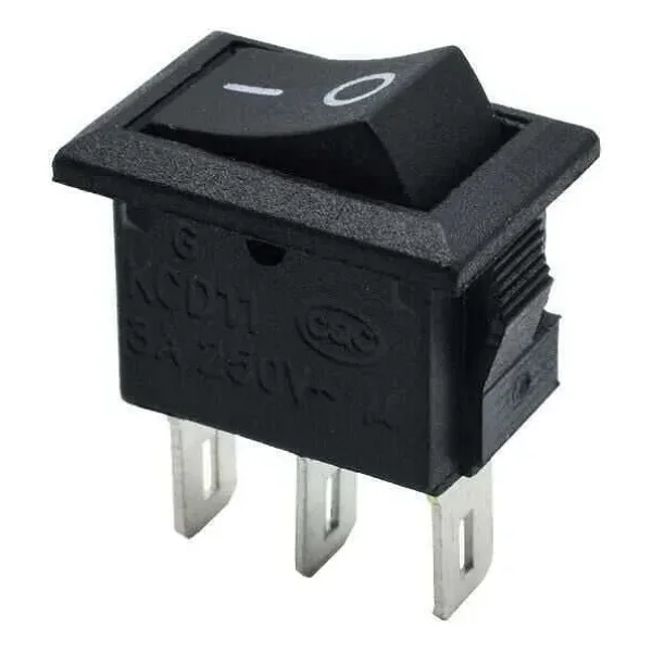 KCD11 3-Pin Mini On-Off Anahtar - Siyah