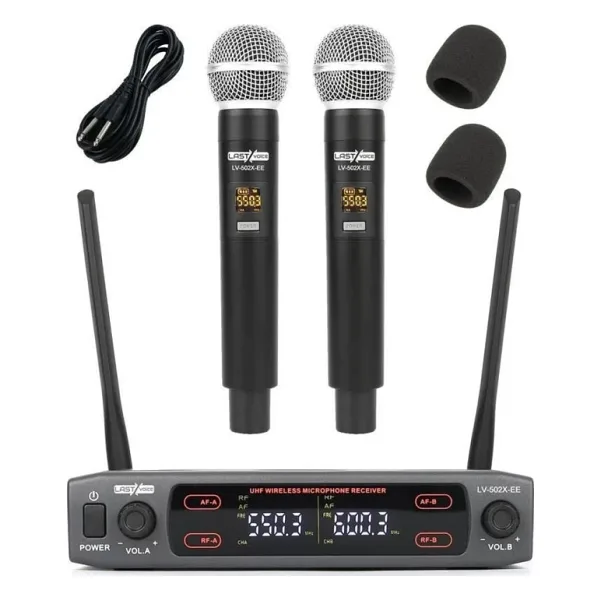 Lastvoice LV-502EE 2'li UHF Dijital Kablosuz El Mikrofonu