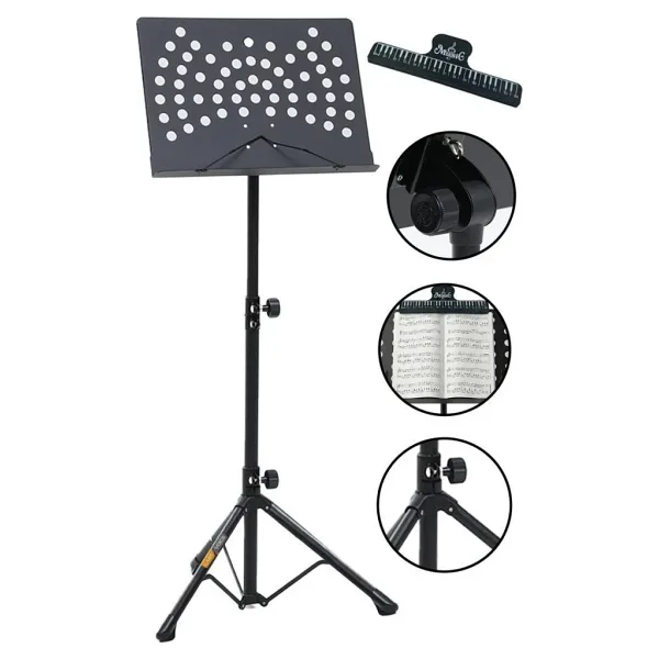 Lastvoice Nt-109 Pro Şef Tipi Büyük Boy Yüksek Kaliteli Nota Sehpası Standı Seti