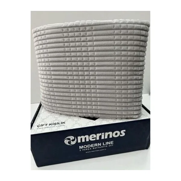 Merinos Modern Line Gri 150x220 cm Tek Kişilik Battaniye Seti