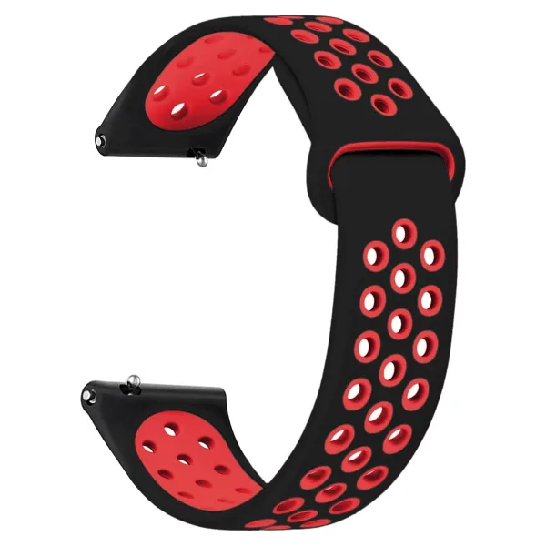 Microsonic Amazfit GTS 2 Mini 40mm Kırmızı-Siyah Rainbow Spor Kordon
