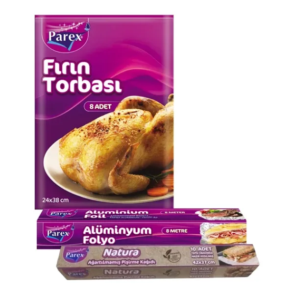 Parex Pişirme Kağıdı Fırın Torbası ve Alüminyum Folyo Paketi