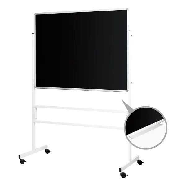 Penguen 90 cm x 120 cm Mobil Ayaklı Tek Yüzlü Kara Tahta (Brifing Tahtası, Tebeşir Tahtası)