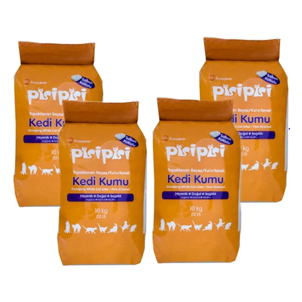 Pisipisi Sabun Kokulu 10 kg / 12 lt 4'lü İnce Taneli Bentonit Kedi Kumu