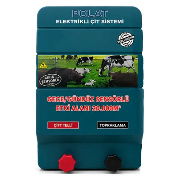 Polat Elektrikli Çit Cihazı Gece Gündüz Sensörlü Ayar Butonlu