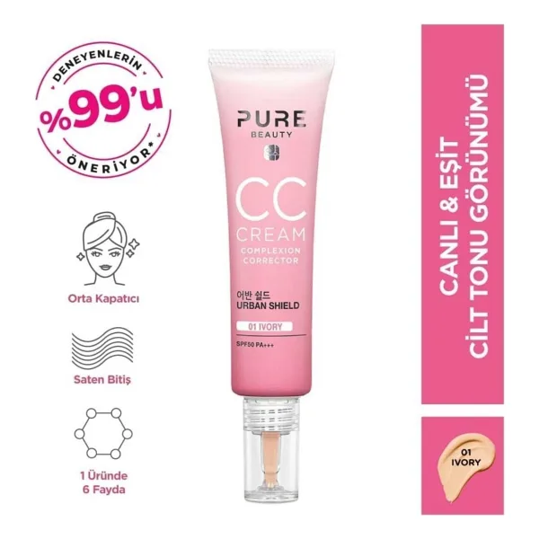 Pure Beauty SPF 50 PA+++ 01 Ivory 30 ml CC Cream