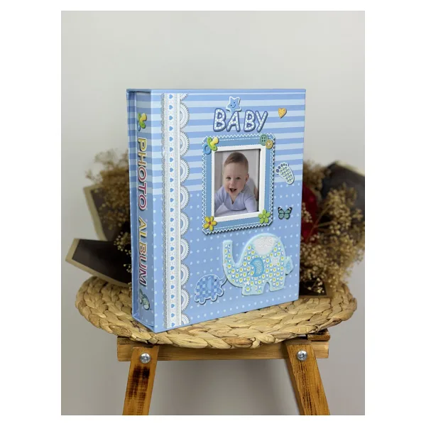 Rabsev Rs031 Kutulu Bebek Fotoğraf Albümü 10X15 Cm 200 Fotoğraf Kapasiteli Lüks Anı Albümü