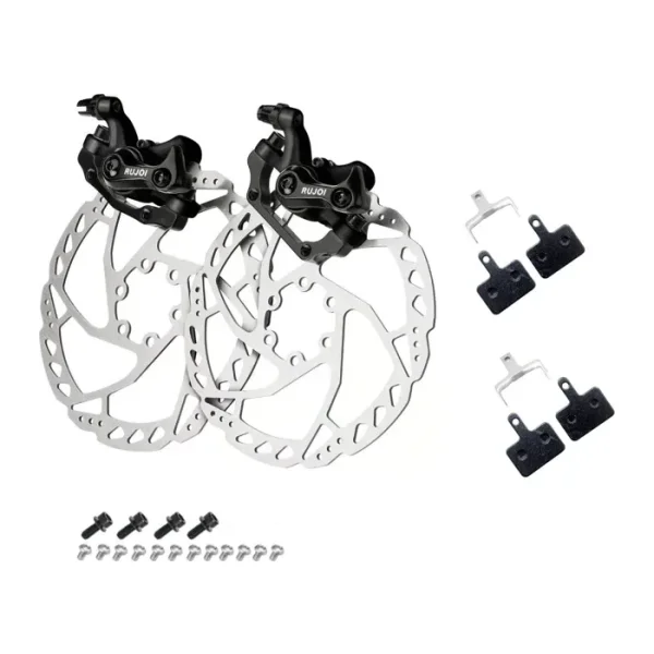 Rectus Bisiklet Mekanik Disk Fren Kaliper Seti Kaliper Rotor 160mm 6 Vidalı Balatalı