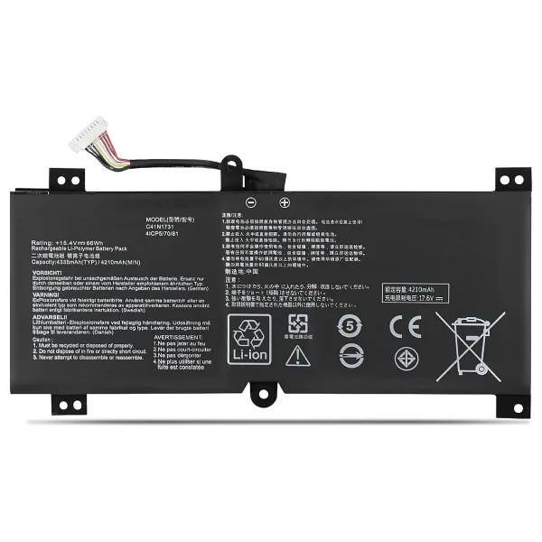 RETRO Asus GL504G, C41N1731 Notebook Bataryası - Ver.1