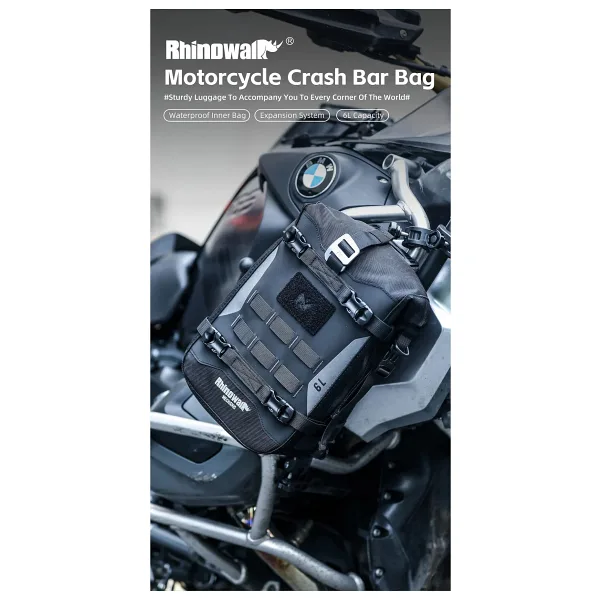 Rhinowalk Mechanic Series 6l Su Geçirmez Koruma Demiri Çantası - Motosiklet Yan ve Depo Üstü Çantası