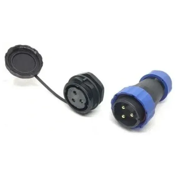 SD28 3 Pin 28mm Su Geçirmez Konnektör Takımı - Panel Tipi