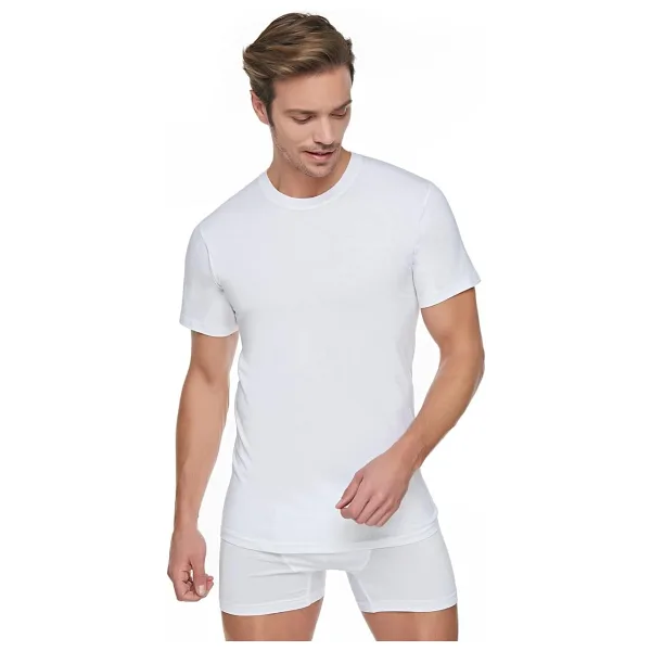 Seher Yıldızı 6 Adet Penye 0 Yaka Fanila Beyaz 3XL