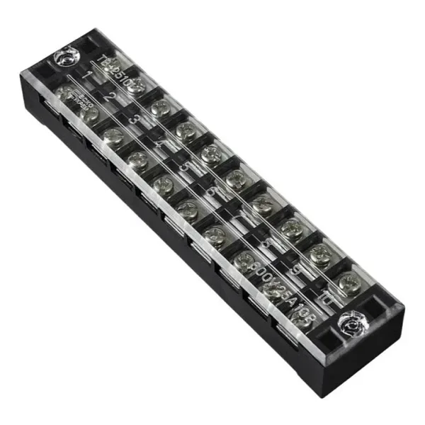 TB-2510 10P Çift Sıra Terminal Blok - 600V 25A