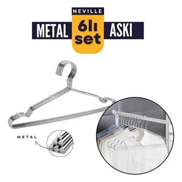 Transformacion 6 adet metal elbise askısı 714516