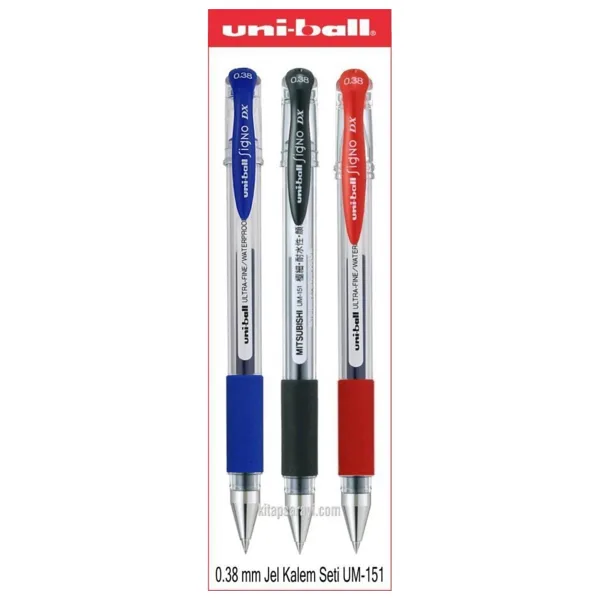 Uniball Signo Dx 0.38 Mm Jel Kalem Seti 3 Adet Um-151