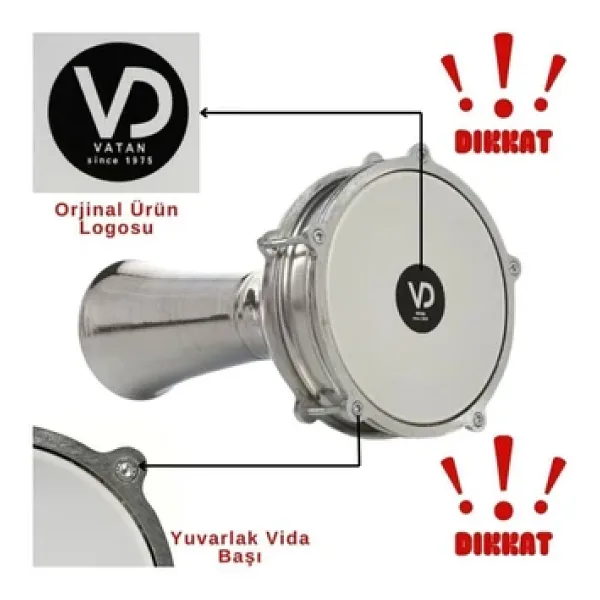 Vatan Alüminyum Klasik Düz Darbuka