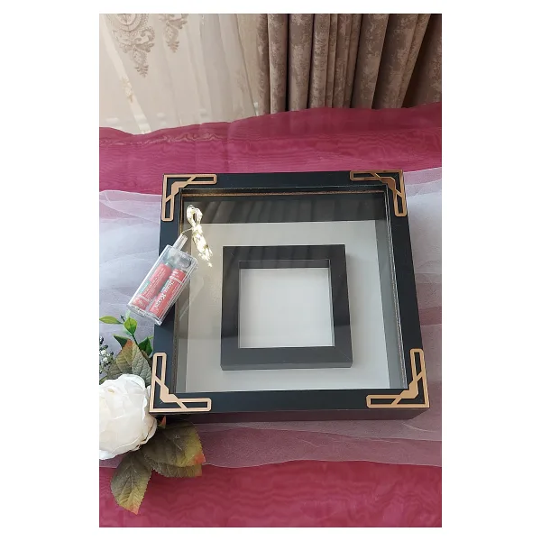 Verda Çerçeve 25x25 Ledli Fotoğraf Bölümlü Çerçeve Gül Tasarımlarınız Için