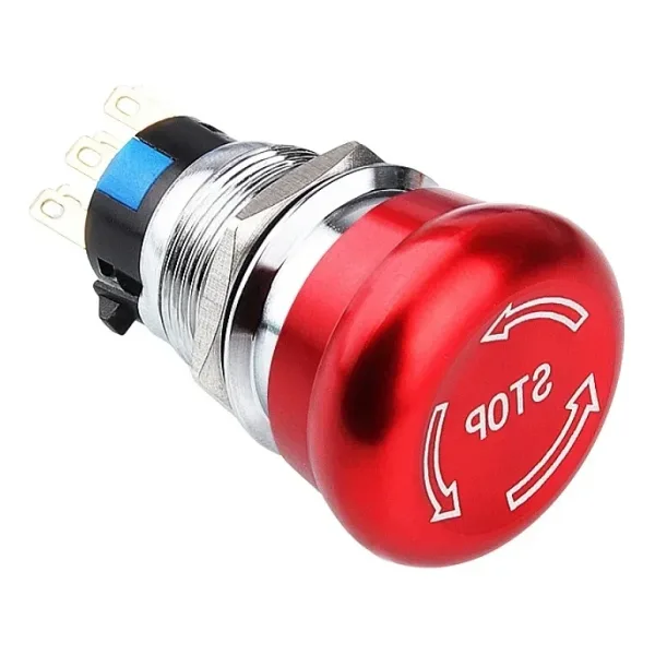 WD19M-Q1 19mm Metal Acil Stop Butonu 2NO+2NC - Logolu