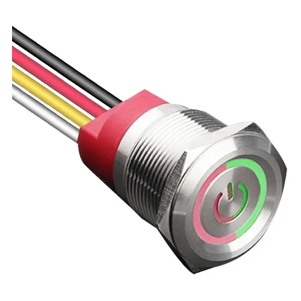 WD22T-P2-EC 22mm Dokunmatik Touch Metal Buton - Çift Renk