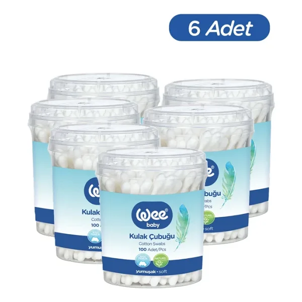 Wee Baby 100'lü Bebek Kulak Çubuğu (100x6 600 Adet)