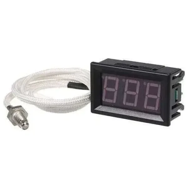 XH-B310 12V K tipi M6 Termokupl Dijital Termometre - Kırmızı