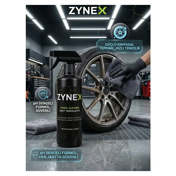 ZYNEX CARE Zynex Professional Jant Temizleyici 500 ml - Asitsiz Güçlü Formül, Yağ ve Balata Tozu Çözücü