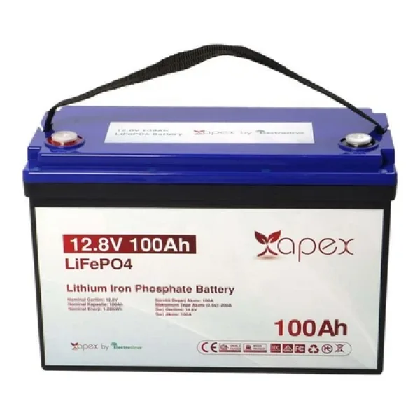 100 Amper Lityum Akü Apex 12.8V Lifepo4