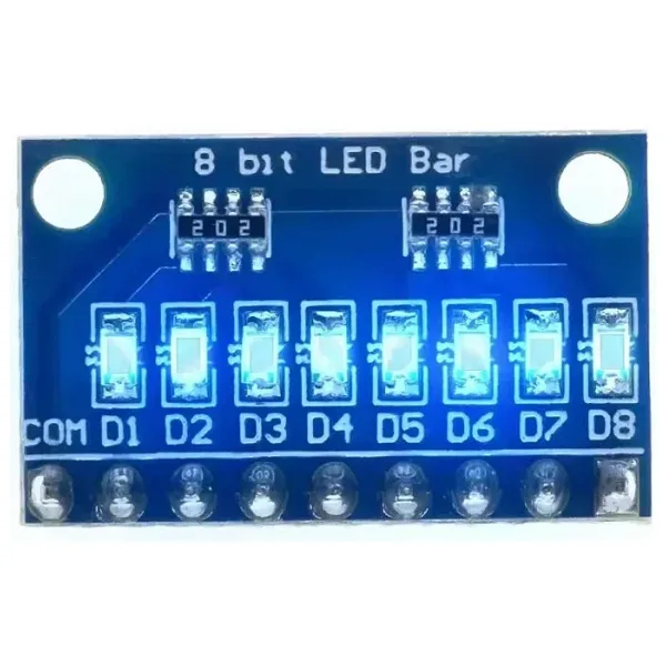 3,3V 5V 8-Bit Mavi LED Modülü - Katot