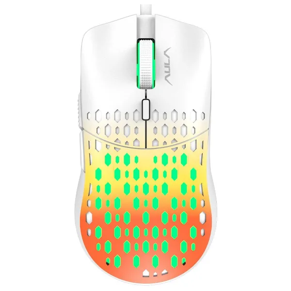 Aula S11 Pro Turuncu RGB Optik Kablolu Oyuncu Mouse