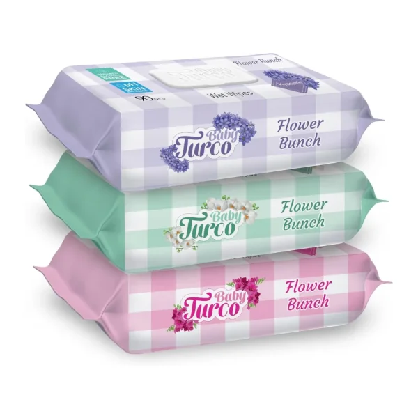 Baby Turco Flower Bunch 90 Yaprak 24'lü Paket Islak Havlu