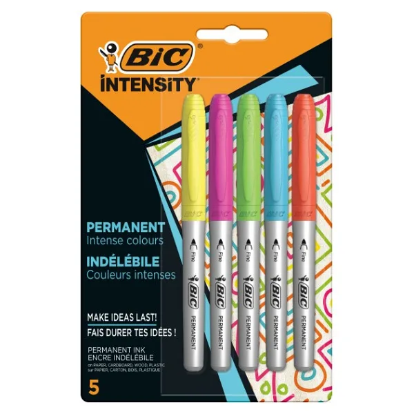 Bic Permanent Markör 5'li