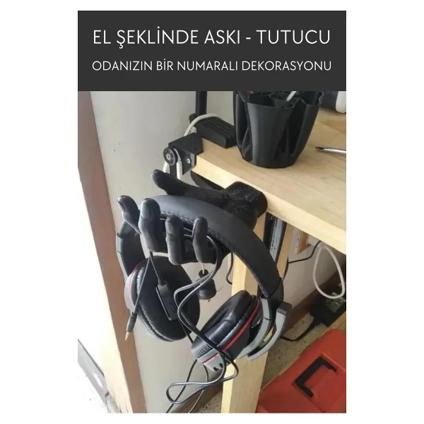 Dekoratif Kulaklık Tutucu, Duvara Monte Kulaklık Tutacağı, Kulaklık Standı