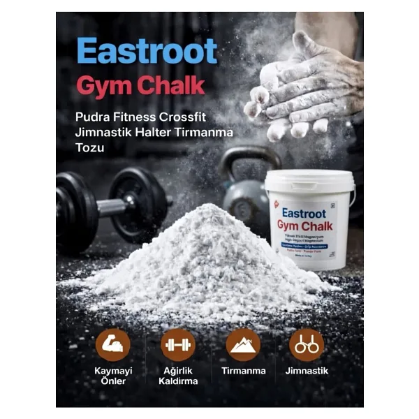 Eastroot Magnezyum Tozu Dağ Tırmanma Gym Chalk 100 gram ( HALTER, CROSSFİT ) Fitnes Jimnastik Pudra , pole