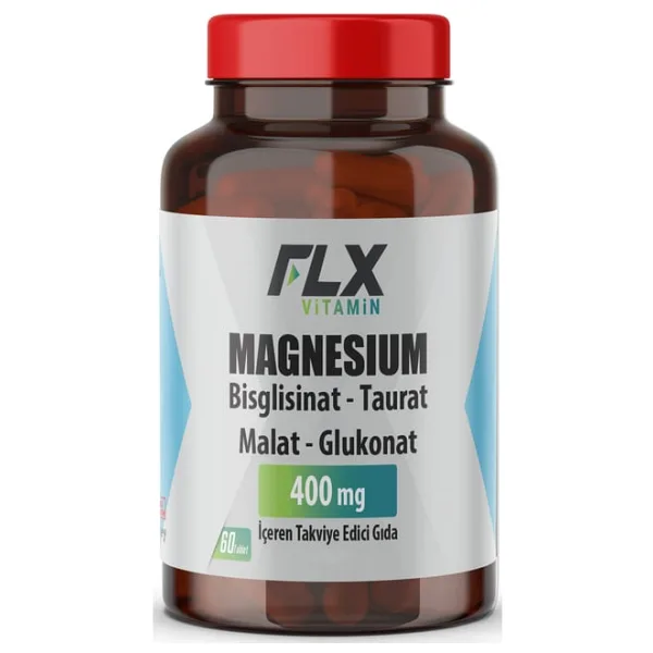 FLX Magnezyum Elementleri Complex 400 mg 60 Tablet