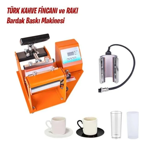 Goldpix Türk Kahve Fincanı Ve Rakı Bardak Baskı Makinesi