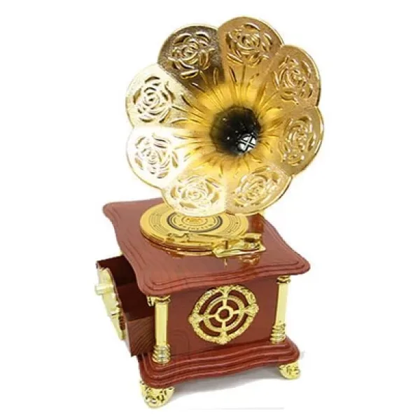 Gramofon Ayaklı Müzikli Vintage Müzik Kutusu Hediyelik