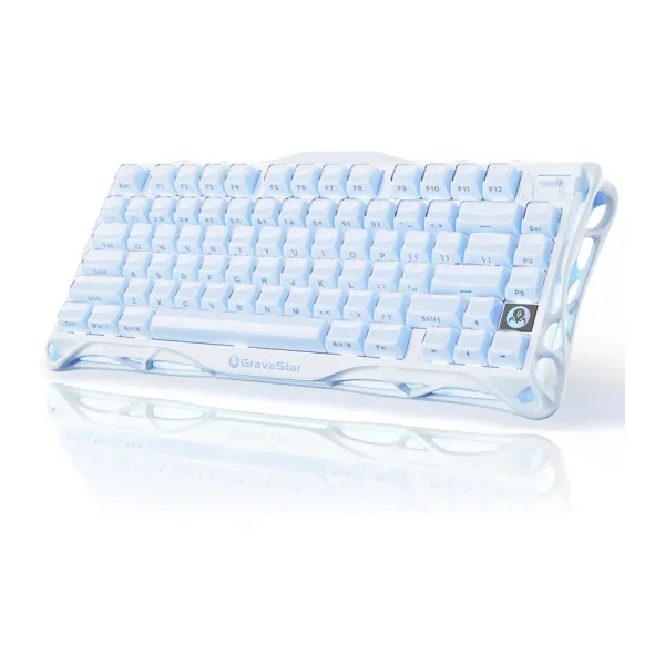 Gravastar Mercury K1 Special Edition Mavi RGB %75 Tkl Kailh Cherry Pink Switch Kablolu/Kablosuz Mekanik Oyuncu Klavyesi
